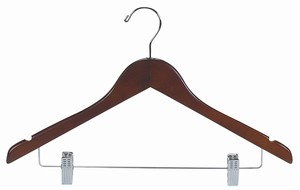walnut and chrome suit wood suit hanger