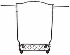 decorative rolling clothing rack