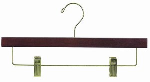walnut and brass pant hanger