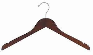 walnut and chrome top hanger