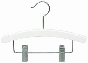 White 10" Combination Hanger w/ Clips