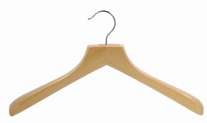 Natural and chrome coat hangers