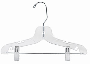 Children's Suit Hanger w/ Clips - 12"