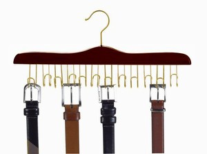 Specialty Belt Hanger - Walnut & Brass