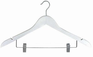 White Wooden Suit Hanger