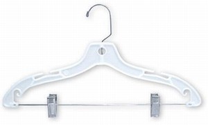 Heavyweight White Plastic Combination Hanger