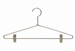 metal combination hanger with clips