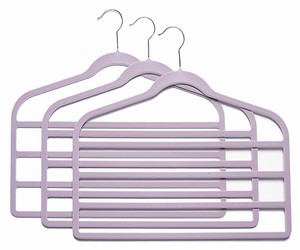 Slim-Line Lavender Multi Pant Hanger, huggable hangers