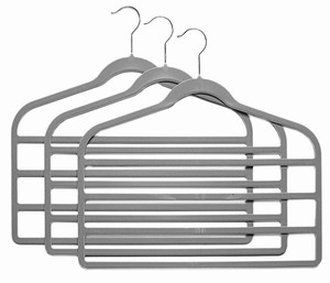 Slim-Line Platinum Multi Pant Hanger, huggable hanger