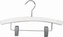 White Combination Hanger w/ Clips - 12"