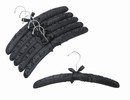 Satin Padded Hangers w/ Chrome Hook (Black)